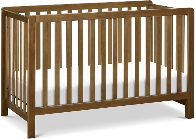 Davinci Colby Low-Profile 4-in-1 Convertible Baby Crib, Walnut | GREENGUARD Gold Certified, Converts to Toddler Bed, Daybed & Full-Size Bed, 4 Adjustable Mattress Heights - Easy to Assemble