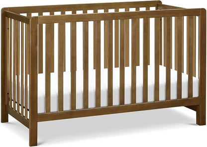 Davinci Colby Low-Profile 4-in-1 Convertible Baby Crib, Walnut | GREENGUARD Gold Certified, Converts to Toddler Bed, Daybed & Full-Size Bed, 4 Adjustable Mattress Heights - Easy to Assemble