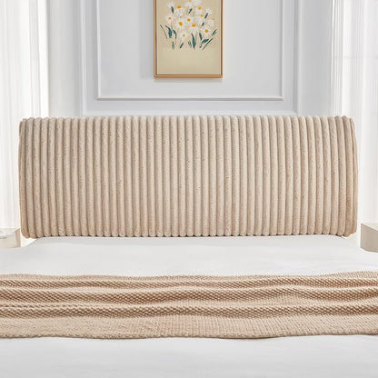 4.7" Upholstered Modern Headboard for Full Size Bed, Height Adjustable and Ergonomic Headboard, Easy Assemble, Sturdy and Durable, Faux Rabbit Fur, Light Camel