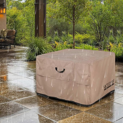 ULTCOVER Patio Fire Pit Table Cover Square 44 inch Outdoor Waterproof Fire Bowl Cover