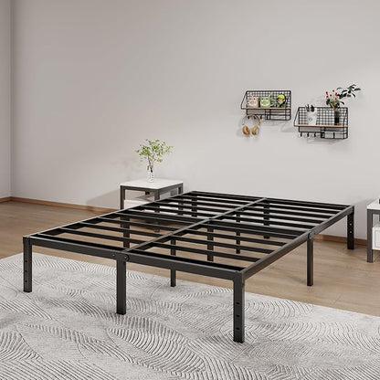 LUMUNANCE Metal Bed Frame Full Size - 14 Inch Heavy-Duty Full Platform Bed Frame No Box Spring Needed, Easy Assembly, Noise-Free, Sturdy Mattress Foundation, Underbed Storage Space