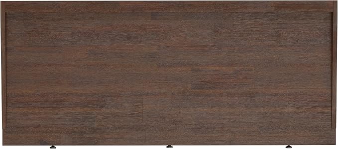 SIMPLIHOME Ralston Desk - 60 Inch Wide Solid Acacia Wood and Metal Writing Desk in Distressed Charcoal Brown, Modern Industrial Home Office Computer Table with 2 Drawers and Flip-Down Keyboard Tray