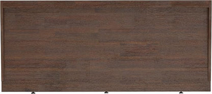SIMPLIHOME Ralston Desk - 60 Inch Wide Solid Acacia Wood and Metal Writing Desk in Distressed Charcoal Brown, Modern Industrial Home Office Computer Table with 2 Drawers and Flip-Down Keyboard Tray