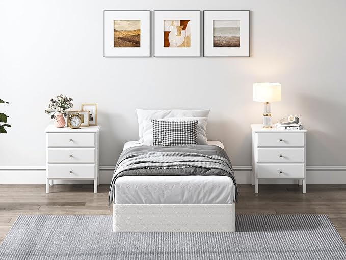 QEROMY 9 Inch High Profile Box Spring, Sturdy Metal Frame Mattress Foundation, Easy Assembly, Quiet & Noise-Free, Twin Size
