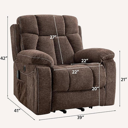 CANMOV Power Lift Recliner Massage Heat Heavy Duty Reclining 2 Cup Holders