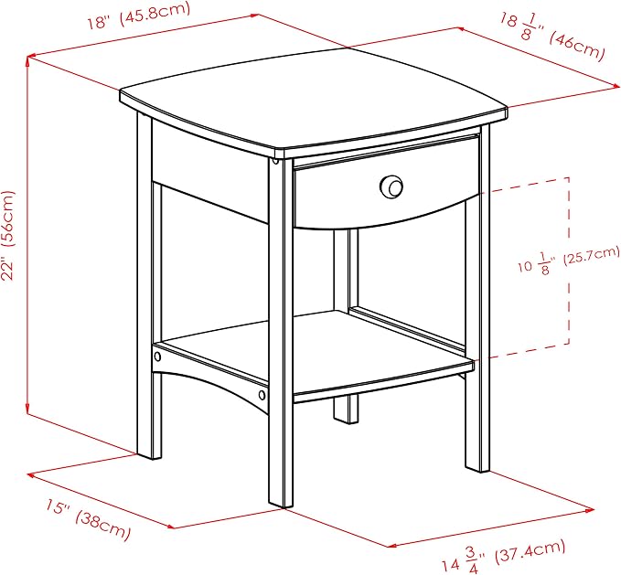 Winsome Wood Claire Accent Table, Black