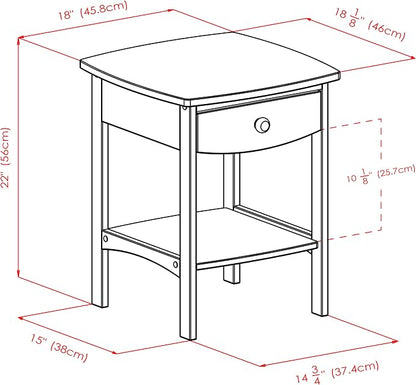 Winsome Wood Claire Accent Table, Black