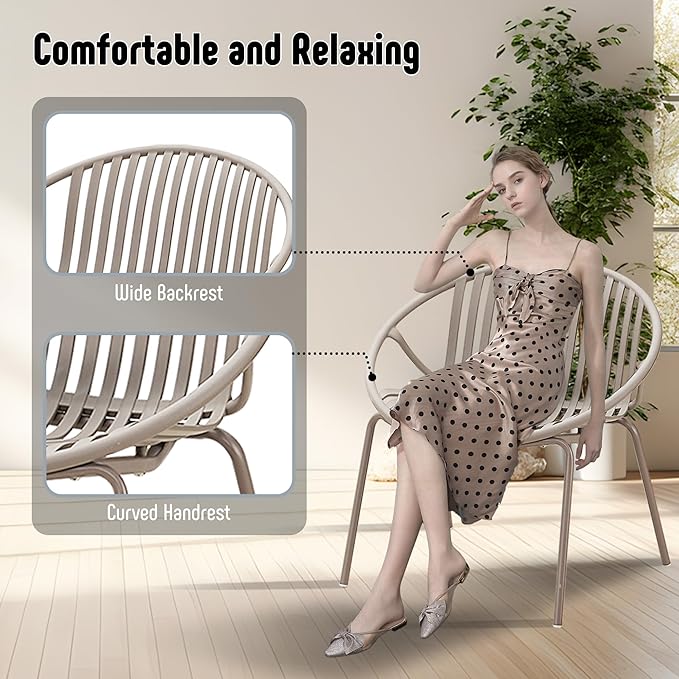 Werph Patio Furniture Set, 3 Pieces Outdoor Furniture with Bistro Table and Chairs Set of 2, Outdoor Patio Set with Porch Chairs and Table, Deck Conversation Set for Garden Poolside