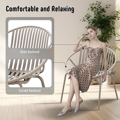 Werph Patio Furniture Set, 3 Pieces Outdoor Furniture with Bistro Table and Chairs Set of 2, Outdoor Patio Set with Porch Chairs and Table, Deck Conversation Set for Garden Poolside