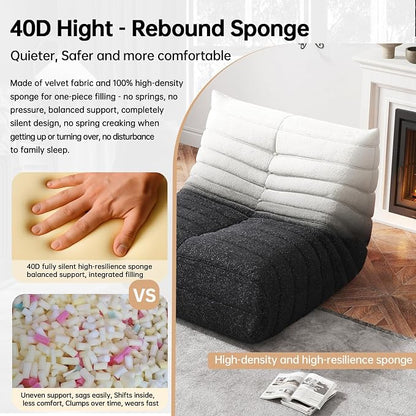 WHGBJA Bean Bag Chair for Adults, Lazy Bean Bag Sofa for Bedroom, Living Room, Reading, Gaming Floor Sofa Chair, Boneless, Comfy