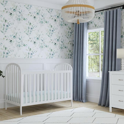 Davinci Beau 3-in-1 Convertible Baby Crib, White | GREENGUARD Certified, Converts to Toddler Bed & Daybed, 4 Adjustable Mattress Heights, Toddler Conversion Kit Sold Separately
