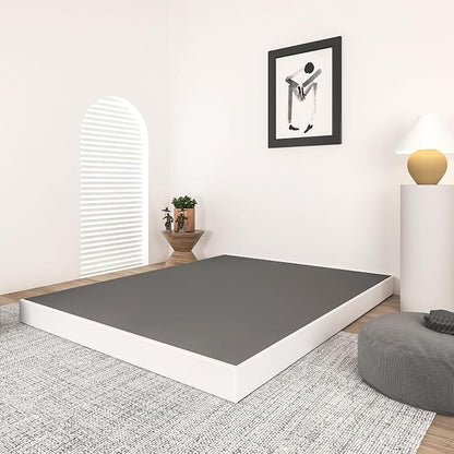 Qingzhou 5 Inch Box Spring for Queen Bed, Heavy Duty Metal Mattress Foundation, 3000 lbs Capacity, Low Profile Bed Base, Noise-Free, Easy Assembly, Fabric Cover