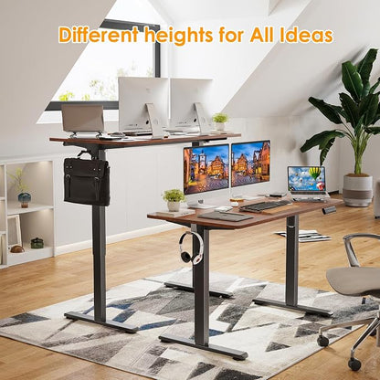 STARY Electric Standing Desk Adjustable Height Sit Stand Home Office Desk with Splice Board