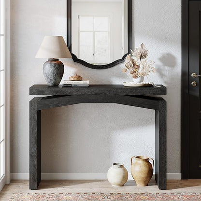 Tribesigns 40-Inch Console Table for Entryway, Farmhouse Sofa Console Behind Couch, Small Entry Table for Hallway, Foyer, Living Room, Black