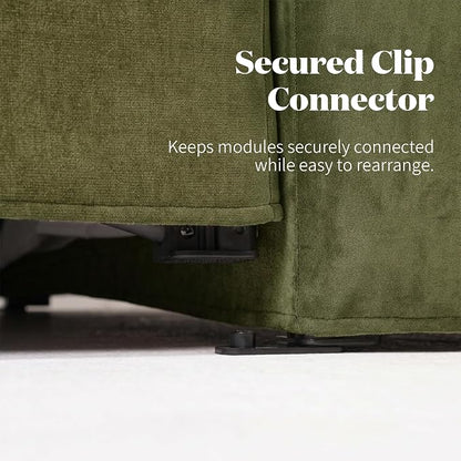 Cloud Modular Sofa, Oversized Deep Seat Comfort, Luxe Chenille | Fully Removable Washable Covers, Memory Foam Seat Cushions, Premium Fabric