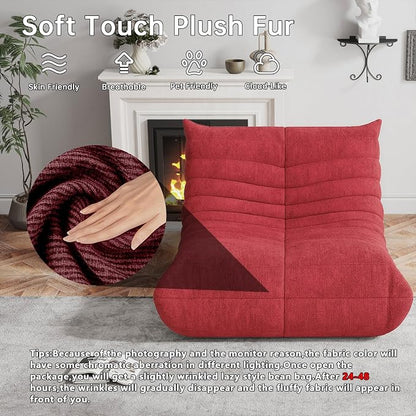 WHGBJA Bean Bag Chair for Adults, Lazy Bean Bag Sofa for Bedroom, Living Room, Reading, Gaming Floor Sofa Chair, Boneless, Comfy