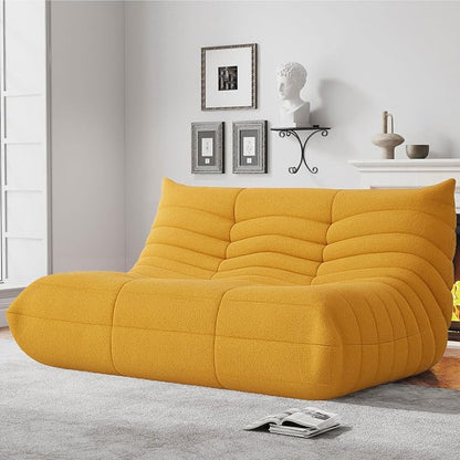 WHGBJA Bean Bag Chairs for Adults with Memory Foam Couch, Loveseat Sofa Chair for Bedroom, Living Room, Reading, Gaming Floor Sofa Couch, Boneless, Comfy