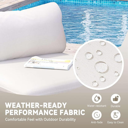 Crestlive Products Outdoor Patio Furniture Set with Coffee Table, 8 Seater Modular Oversized Patio Conversation Set with Cushions, Modern Sectional for Backyard, Deck, Porch, or Poolside