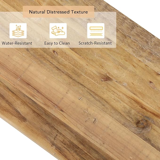 HOKYHOKY Reclaimed Solid Wood Console Table, 59" Long Farmhouse Entryway Table, Rectangular Couch Tables Behind Sofa, Accent Tables for Hallway, Entrance, Foyer, Living Room