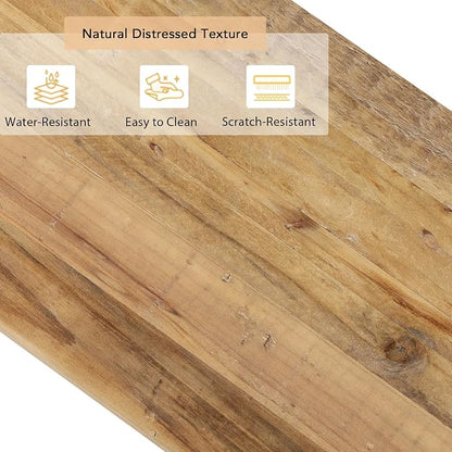 HOKYHOKY Reclaimed Solid Wood Console Table, 59" Long Farmhouse Entryway Table, Rectangular Couch Tables Behind Sofa, Accent Tables for Hallway, Entrance, Foyer, Living Room