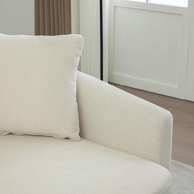 ERYE 56.3" Chenille Upholstered Accent Chair Deep Seat for Living Room Bedroom, Oversized Leisure Cushion Armchair W/ 5 Pillows and Removable Cover for Home Apartment Office