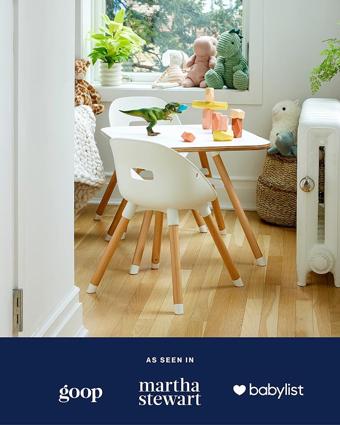 Lalo The Play Table - Toddler Activity Table for Playroom, Snack Time, Arts & Crafts - Easy to Clean Surface - Coconut