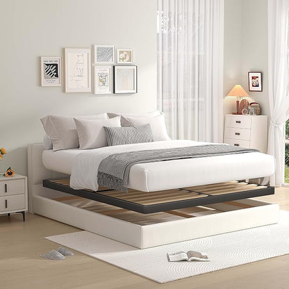 MAF 2 Inch Queen Box Spring with Round Corners, Low Profile Box Spring for Queen Bed, Bunkie Board with Wood Slats Bed Slat Replacement 3500 lbs Black Heavy Duty Mattress Foundation, Easy Assembly