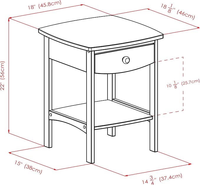 Winsome 82218 Wood Claire Accent Table, Natural 18 inches