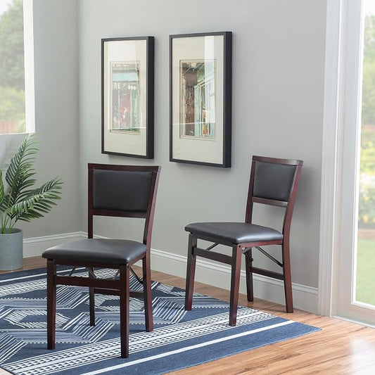 Linon Keira Pad Folding Chair, Set of 2, Engineered Wood