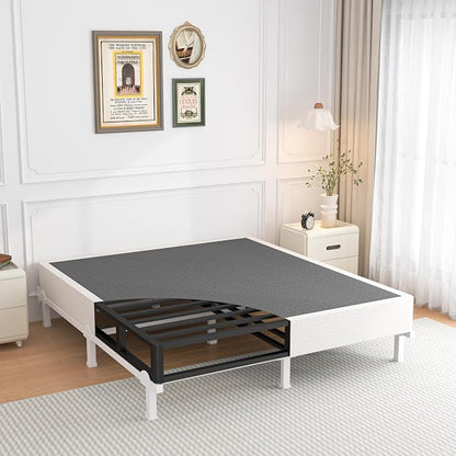 ROIL 10 Inch Full Size Box Spring, Heavy Duty Metal Box Spring Mattress Foundation with Fabric Cover, 3500lbs Max Weight Capacity, Easy Assembly, Noise Free, Non-Slip