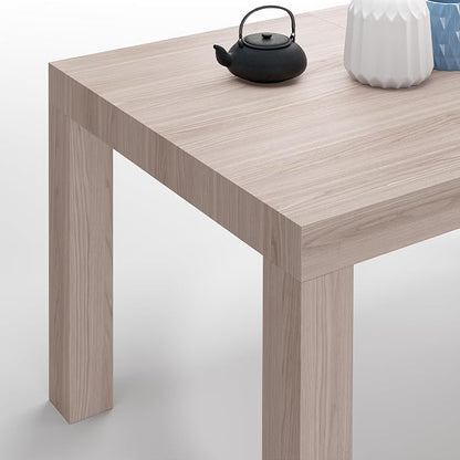 Mobili Fiver, First Extendable Table, 47.2(78.7) x31.5 in, Pearled Elm, Made in Italy