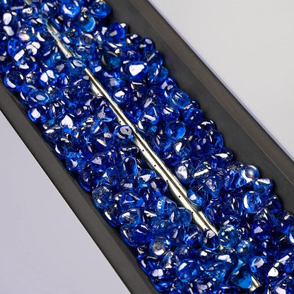 Onlyfire 10 lbs Fire Glass Diamonds 1 Inch, Reflective Fire Pit Glass Rocks for Propane & Natural Gas Fireplace, High Luster Multi-Faceted Stones, Cobalt Blue (Multicolor & Blends Available)