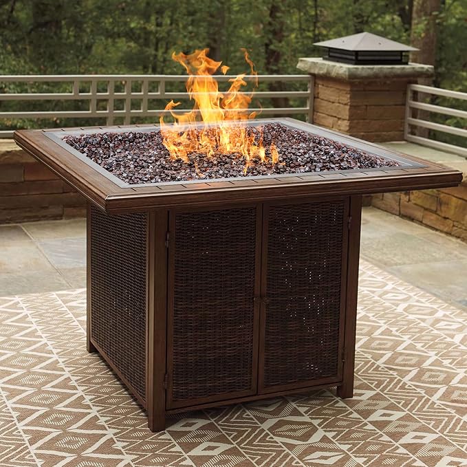 Onlyfire 36 Inch Square Fire Pit Burner Pan with Square Burner Ring – 304 Stainless Steel Drop-in Gas Fire Pit Insert for Natural Gas & Propane, 435,000 BTU, Square Flame Pattern for DIY Fire Table