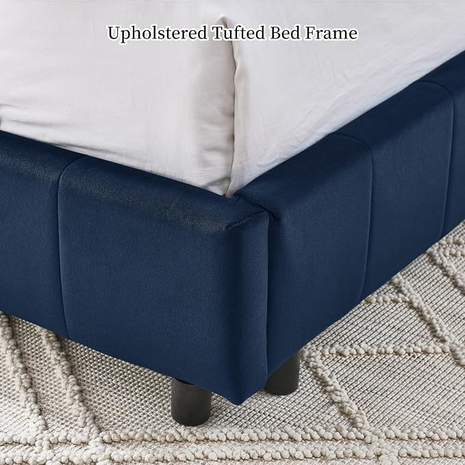 KEIKI Full Size L Shape Corner Bed Frames with Backrest and Armrests, Velvet Upholstered Sofa Daybed for Small Room, Living Room, Bedroom, Guest Room, Kids' Room