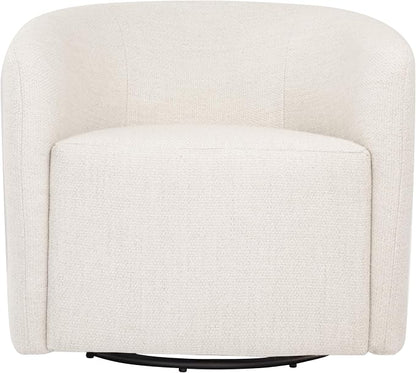 HomePop 360° Swivel Barrel Accent Chair - Putty Woven Fabric
