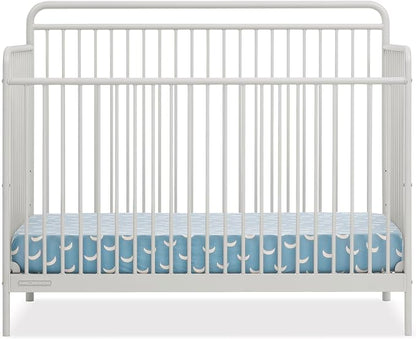 Delta Children Hayden 5-in-1 Convertible Metal Crib, Warm Gray