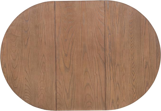 Christopher Knight Home Tokin Extendable Dining Room Table for 6, Wooden Round Expandable Kitchen Table, Vintage Oval Dining Table for Dining Room Kitchen, Walnut