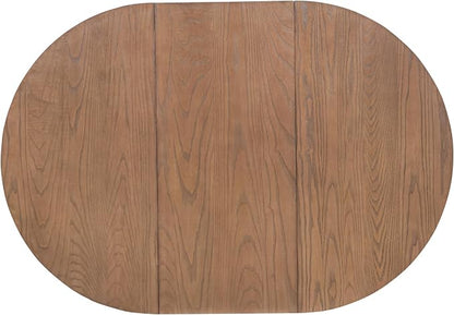 Christopher Knight Home Tokin Extendable Dining Room Table for 6, Wooden Round Expandable Kitchen Table, Vintage Oval Dining Table for Dining Room Kitchen, Walnut