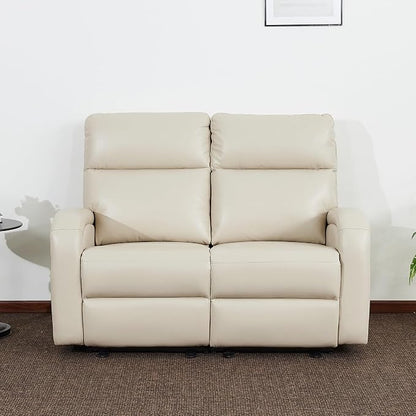MCombo 56" Zero Wall Recliner Loveseat, 2-Seat Power Wall Hugger Sofa with USB & Type-C Dual Ports, for Small Space, Living Room, RV PR646M1 (Beige, Loveseat)