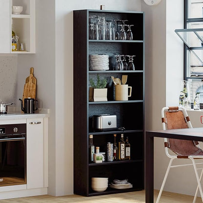 IRONCK Bookshelves and Bookcases Floor Standing 6 Tiers Display Storage Shelves 70 in Tall Bookcase Home Decor Furniture for Home Office, Living Room, Bed Room