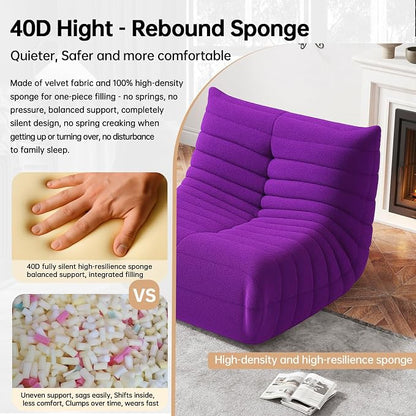 WHGBJA Bean Bag Chair for Adults, Lazy Bean Bag Sofa for Bedroom, Living Room, Reading, Gaming Floor Sofa Chair, Boneless, Comfy