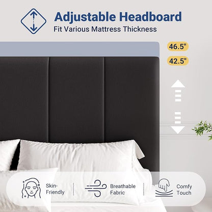 Allewie Full Size Velvet Lift Up Storage Bed Frame, Vertical Channel Tufted Headboard, Hydrualic Underneath Storage, Upholstered Platform Bed, Wooden Slats Support, No Box Spring Needed, Black
