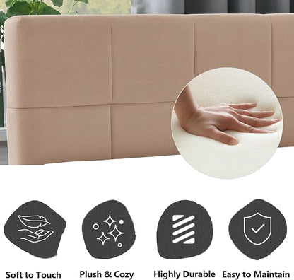 Bellemave Full Size Corner Bed Frame with Storage Drawers, Comfortable Backrest and Armrests, Velvet Tufted Corner Bed Frame Full Size, Upholstered Daybed for Bedroom, Living Room, Guest Room, Pink