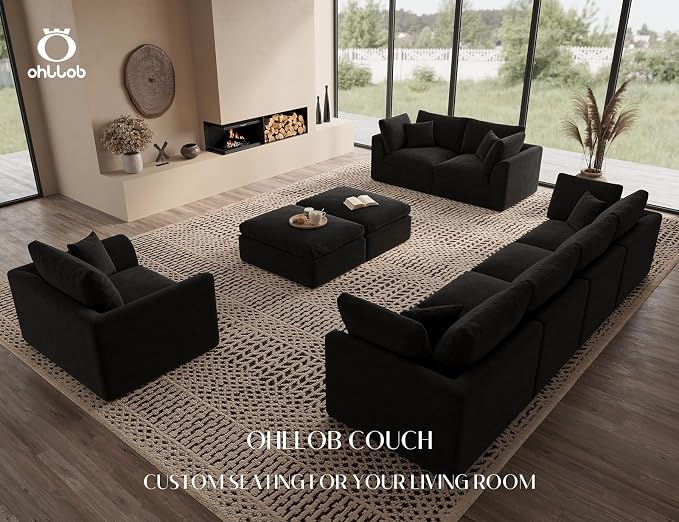 ohllob Middle Back for Cloud Sectional Couches Living Room, Modular, Boneless