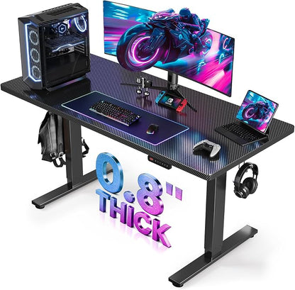 SIAGO Electric Standing Desk Adjustable - 55 x 24 Inch Sit Stand up Desk with Cable Management - 3 Memory Preset Adjustable Height Table