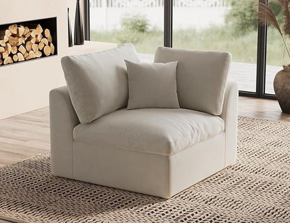 ohllob Corner Seat for Cloud Sectional Couches Living Room, Modular, Boneless, Warm White