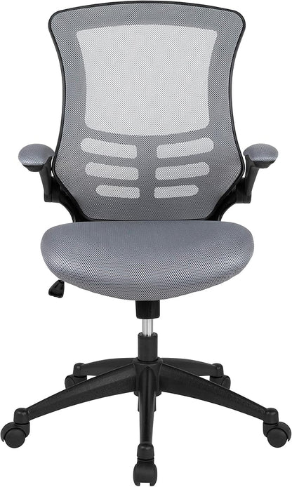 Flash Furniture Kelista Office Chair, Ergonomic, Mid-Back, Dark Gray Mesh with Swivel