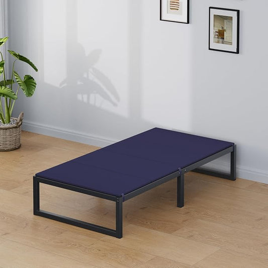 Lutown-Teen Bunkie Board Twin XL Under Mattress High-Density Polymer Bunkie Board Twin XL Size Anti-Sag, Breathable, Moisture Resistant, Noise Minimizing, Blue
