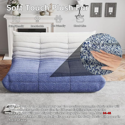 WHGBJA Bean Bag Chairs for Adults with Memory Foam Couch, Loveseat Sofa Chair for Bedroom, Living Room, Reading, Gaming Floor Sofa Couch, Boneless, Comfy