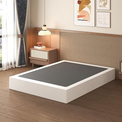 Lutown-Teen 12 Inch Queen Box Spring High Profile, Heavy Duty Metal Box Spring for Queen Bed Base with Fabric Cover, Mattress Foundation, Noise Free, Easy Assembly